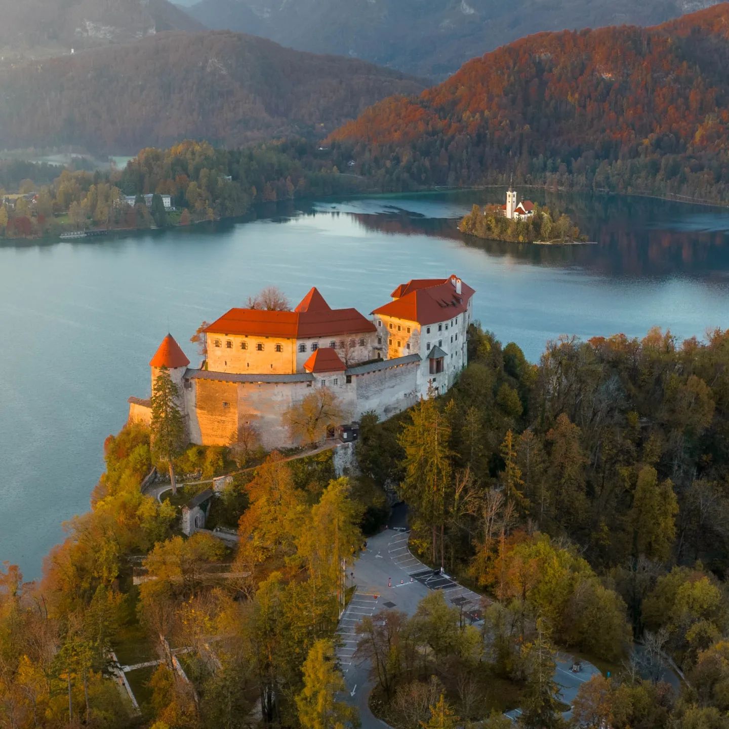 Bled castle with lake and island - Triglav National Park